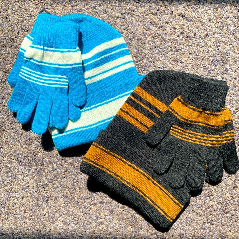 Striped Hat & Glove Sets